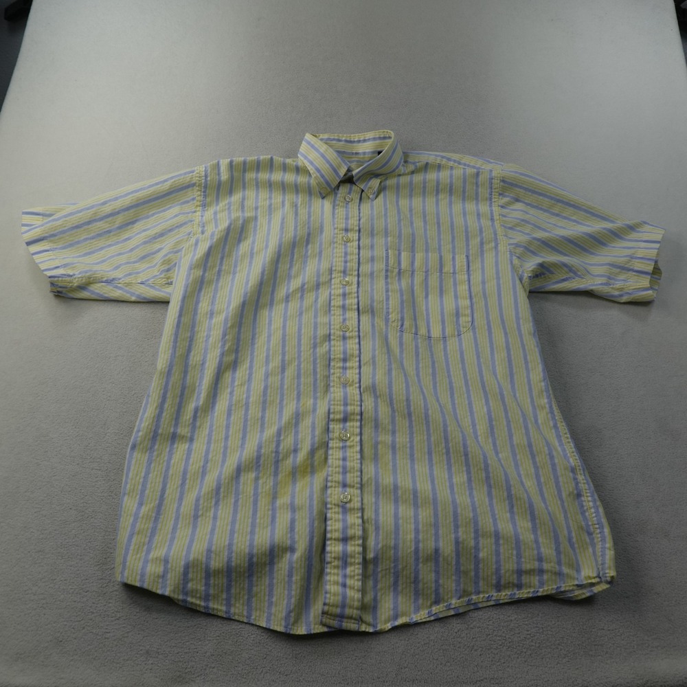 Vintage Gitman Bros Men's M Stripe Short Sleeve Shirt Made USA 100% Cotton